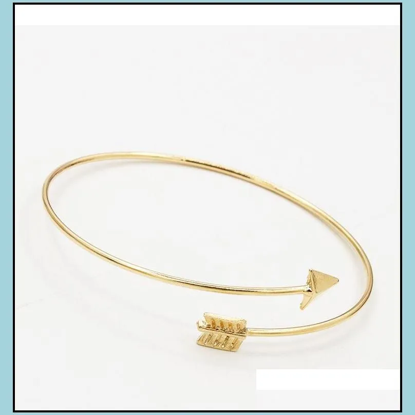 charm bracelets gold silver arrow cuff bangle bracelet for women fine jewelry wholesale bracelets bangles