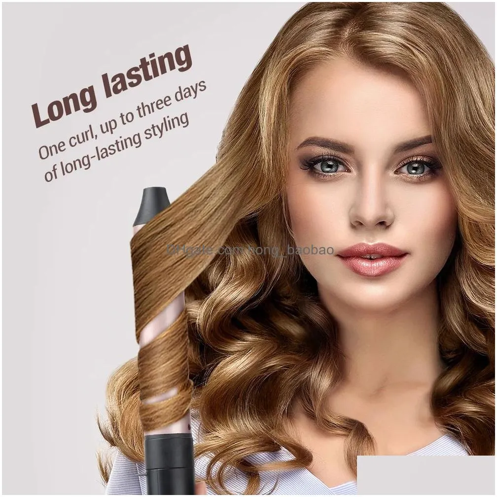 curling irons 6 in 1 professional hair curler long lasting fast heating iron wave wands rotating styling appliances 9 32mm 231202
