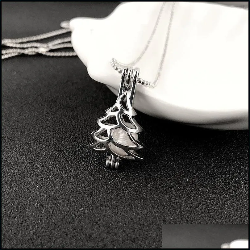 cage pendant necklace love wish without pearl charms necklaces hollow locket necklace