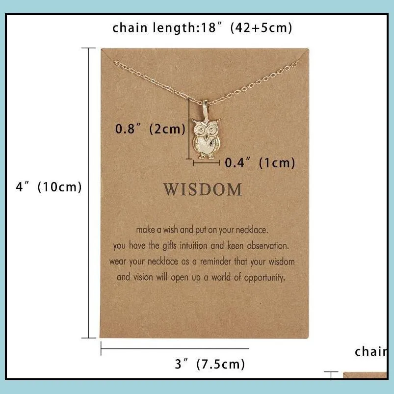 Pendant Necklaces Pearl Animal Circle Pendant Choker Necklace With Paper Card Fashion Female Clavicle Chain Jewelry For Women Wholesal Dhbnq