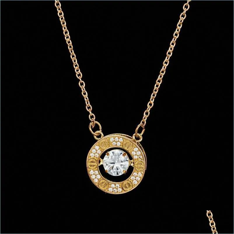 pretty necklace clear cubic zircon pendants colar collier imitation necklace