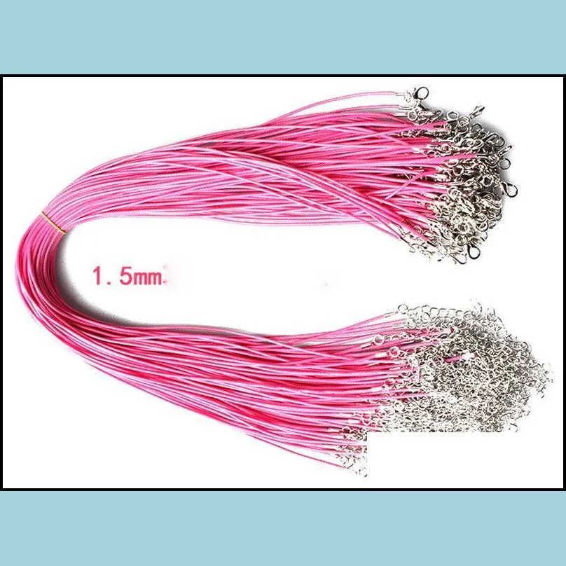 Chains Wax Leather Snake Necklace Beading Cord String Rope Wire Extender Chain With Lobster Clasp Diy Jewelry Drop Delivery Jewelry Ne Dhexo