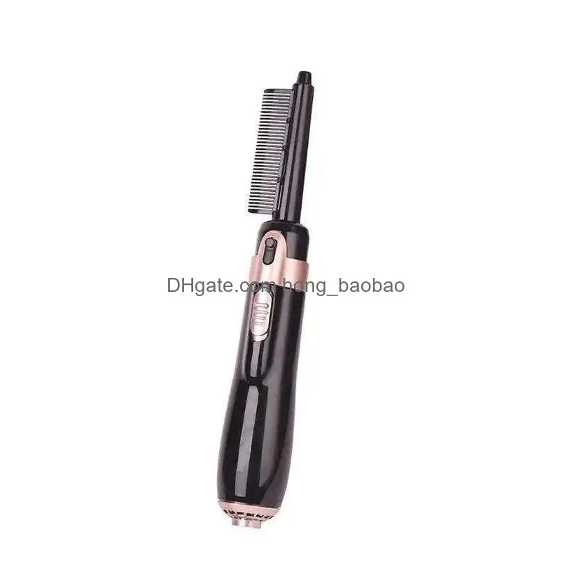 in stock multi-function curling iron 4-in-1 air comb blow dry comb styling comb curling iron straight curling comb hair dryer