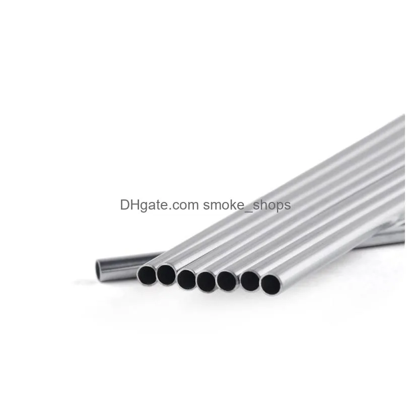 reusable stainless steel drinking straws straight bent curve metal straw barware bar family kitchen for beer fruit juice drink party accessory