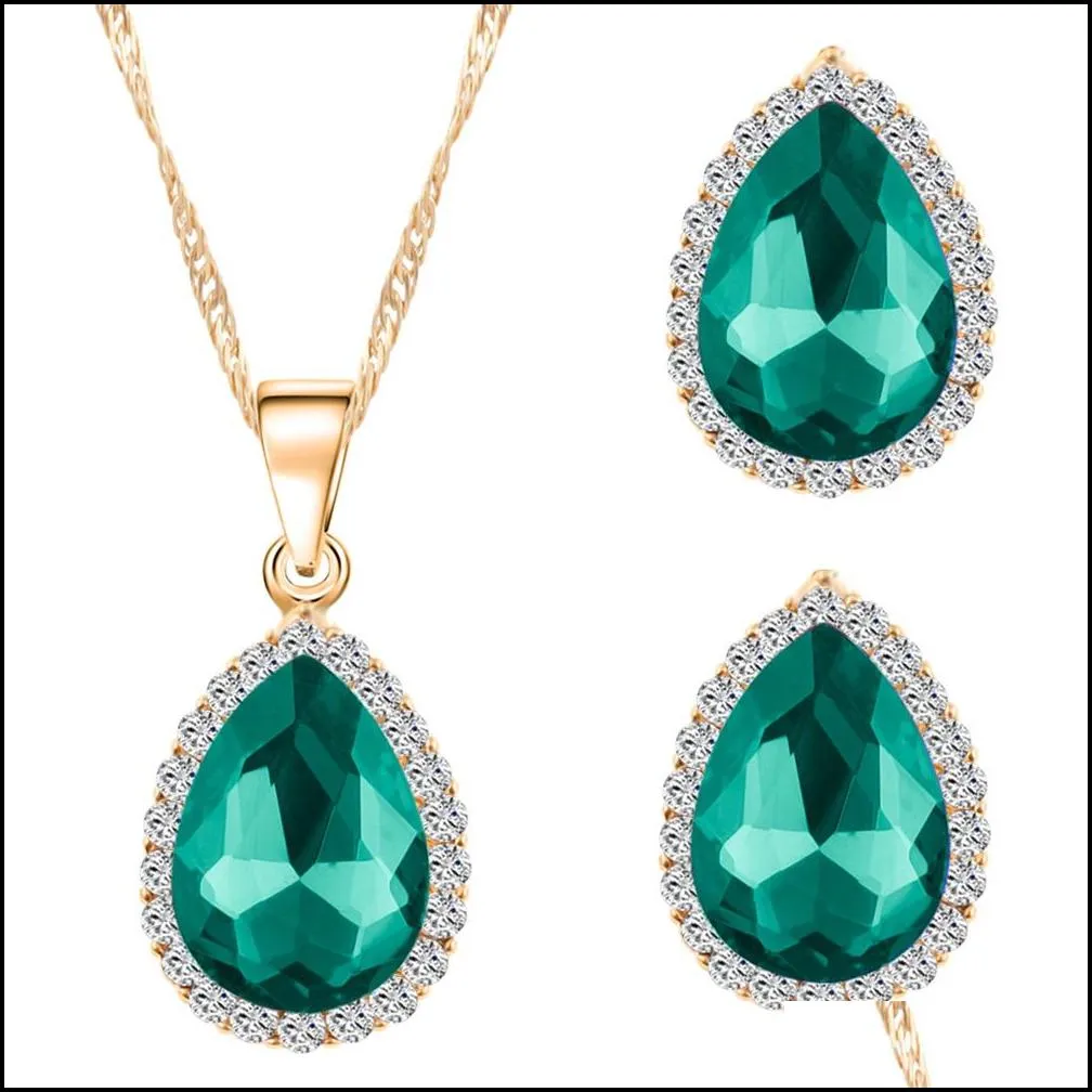 bridesmaid jewelry set austrian crystal necklace and earrings women jewelry sets party jewelry set
