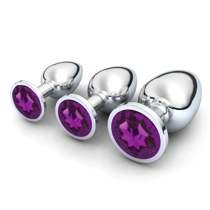 stainless steel attractive butt plugs jewelry jeweled anal plug metal anal toys for women