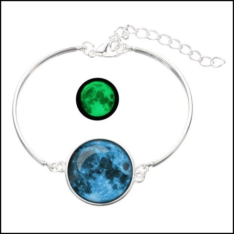 crystal bracelet jewelry glow in the series planet bracelets glass cabochon bracelets