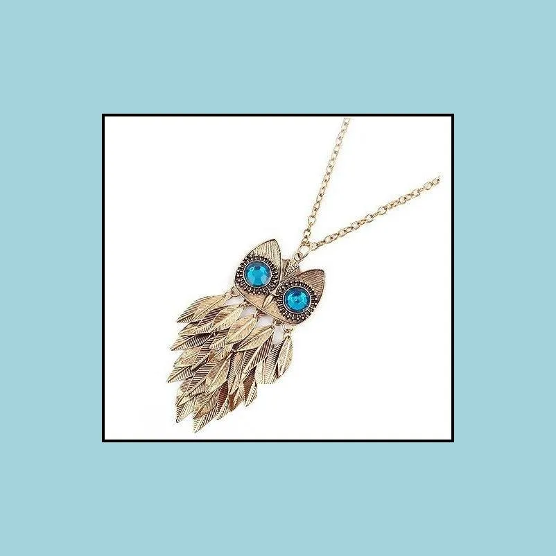 necklace pendants style vintage men women beautifully fashion accessories owl necklace chains necklaces