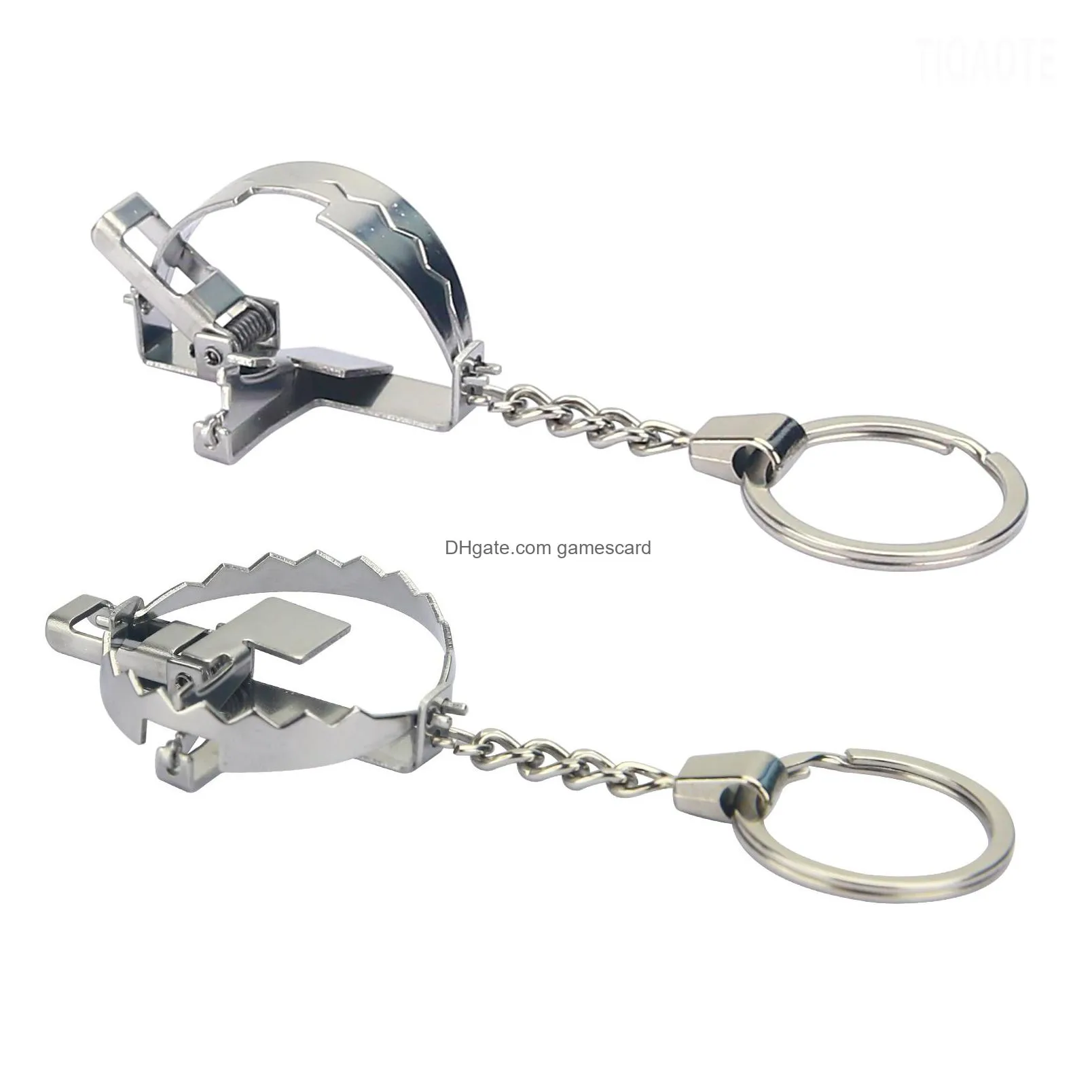 Mini Bear Trap Keychain That Works Fun Unzip Birthday Gift Trick Mouse 1 Drop Delivery Dhabt