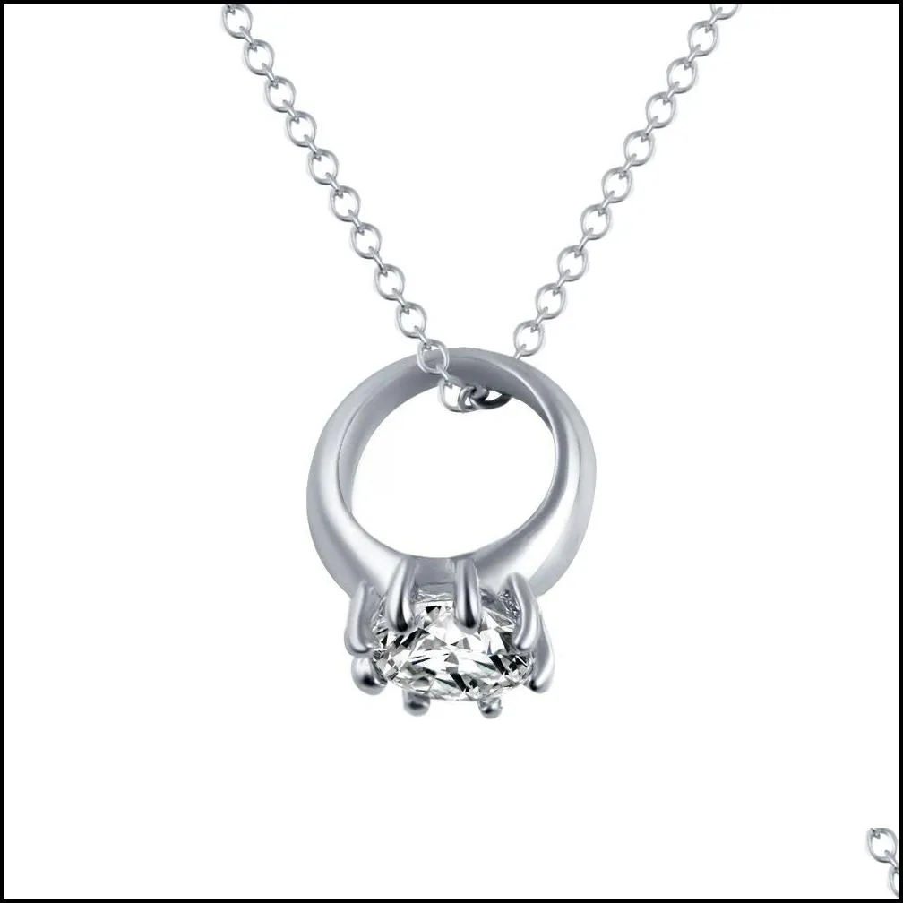 Pendant Necklaces Gold Necklaces 18K Stellux Austrian Crystals Paved Pendant Necklace Drop Delivery Jewelry Necklaces Pendants Dhehd