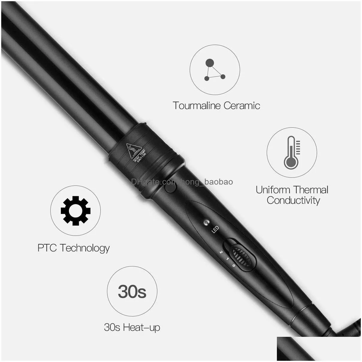 multi-function 6 in 1 curling iron combo set screen display hd led ceramic automatic curling iron styling tool and cold wind fast