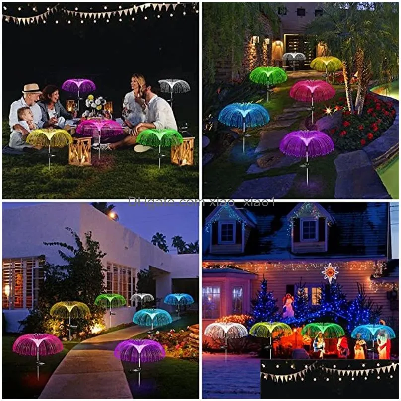 solar led jellyfish light lawn lamp outdoor waterproof landscape light for yardpathwaygardenholiday decor atmosphere decoration7950817