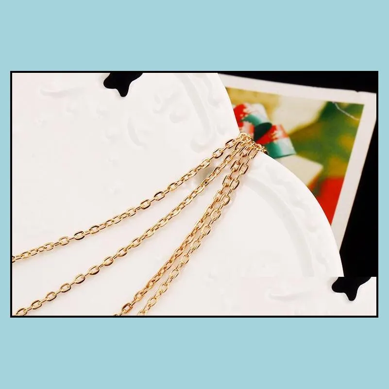 gold layered necklaces pendant long charms necklace collier statement necklace