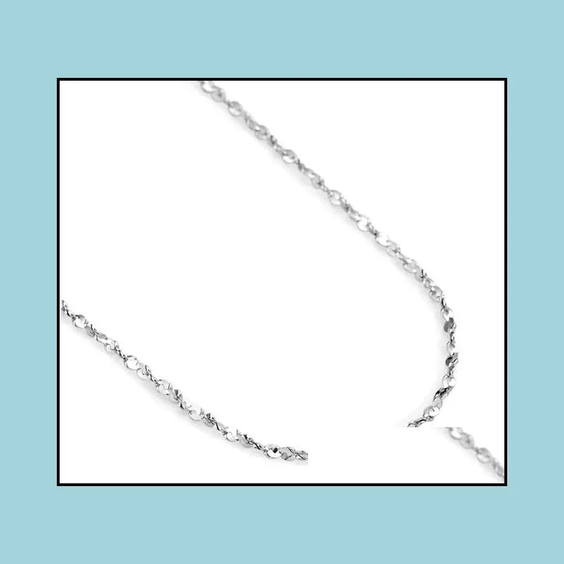 Chains High Quality 16-18Inches 925 Sterling Sier Sky Star Chain Chokers Necklaces Fashion Jewelry For Women 100Pcs Drop Delivery Jewe Dhx25