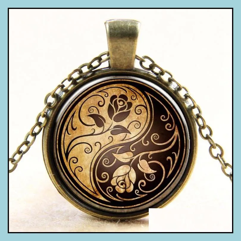 necklace pendants vintage tree cabochons antique bronze chain necklace fashion jewelry locket chain necklaces