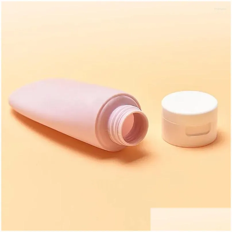 Storage Bottles 4 Pieces/Set Plastic Liquid Container Empty Refillable Packing Travel Bottle 60ml Cosmetic Sub-Bottling Lotion