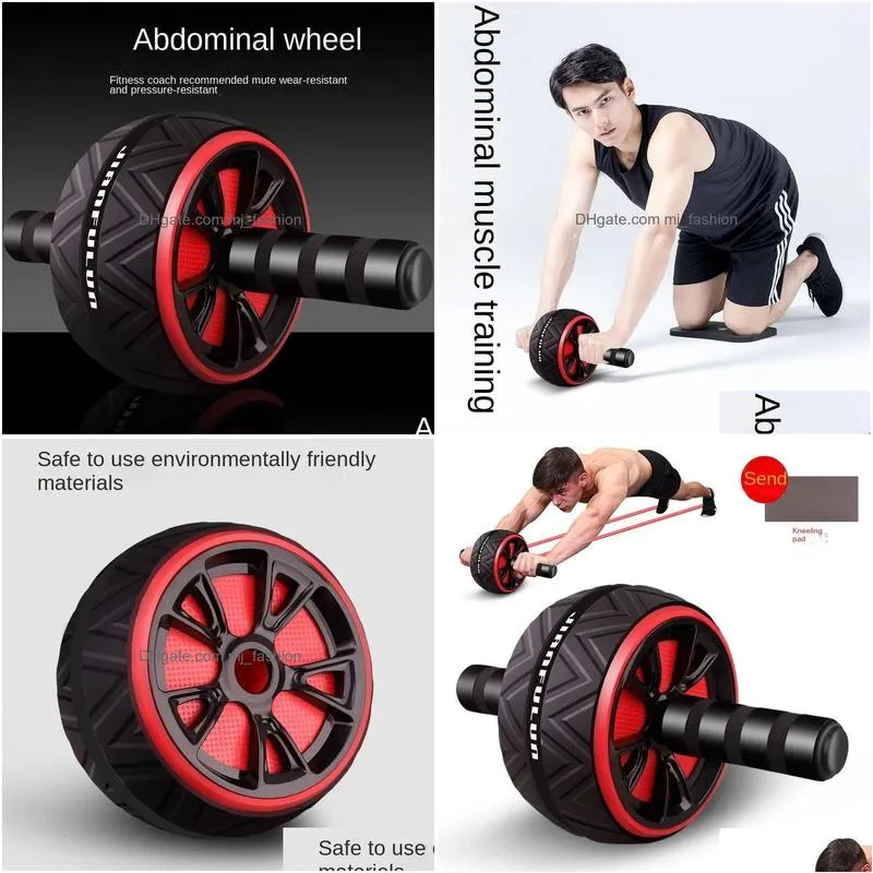 Ab Rollers Ab Rollers Healthy Abdominal Wheel Home Use Quiet Wear-Resistant Exercise Roller Abdominals Reduction Hine Exercises Fitnes Dh0Yg