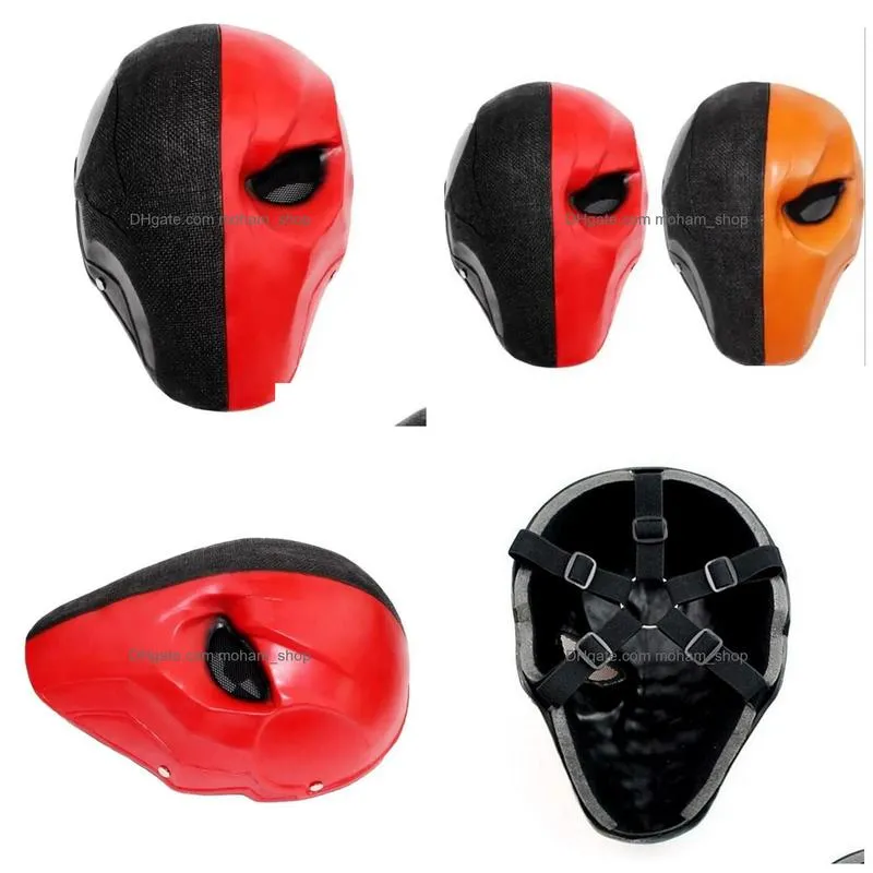party masks halloween arrow season deathstroke masks full face masquerade deathstroke cosplay costume props terminator resin