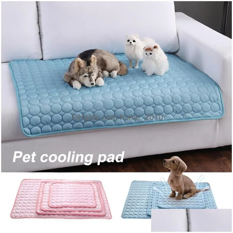 kennels pens 2021 summer cooling mats blanket ice pet dog bed sofa portable tour camping yoga sleeping for dogs cats accessories