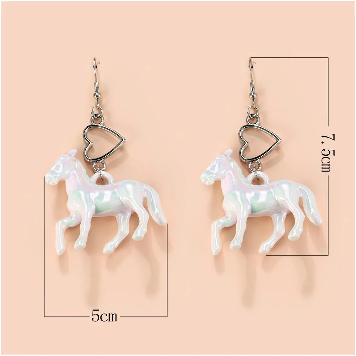 acrylic three-dimensional plastic pony earrings female earrings earrings earrings pendants jewelry decoration