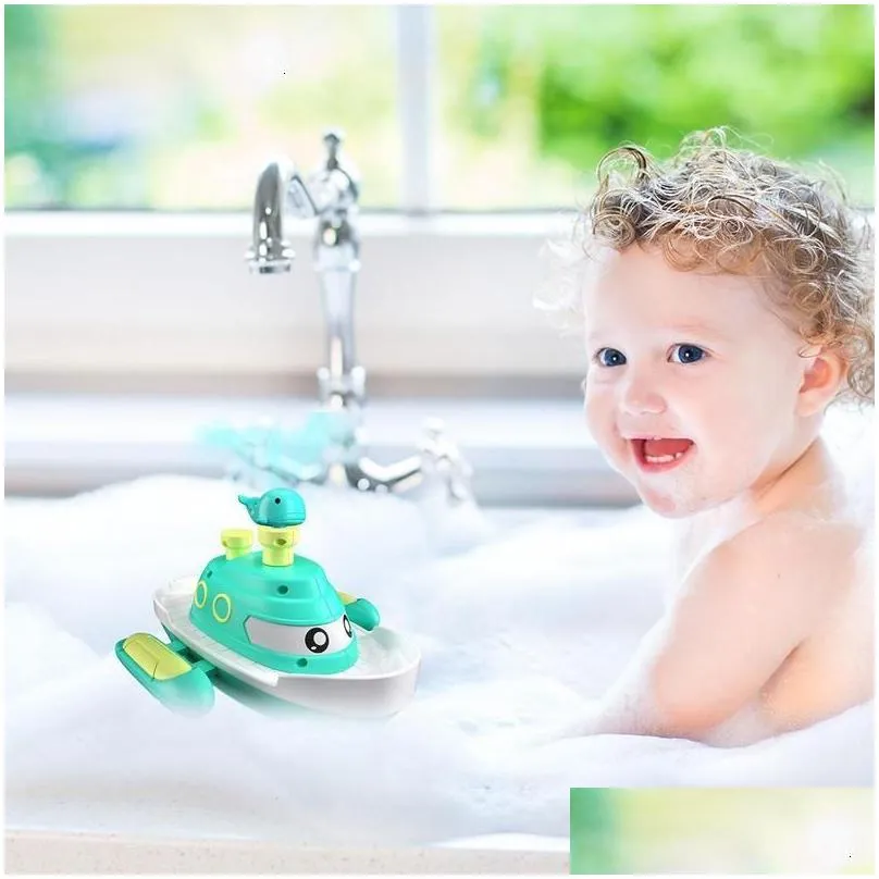 Bath Toys Bathroom toy waterproof floating sensor swimming pool toy with 4 kinds of spray modes water  bathtub toy bathroom bathtub toy