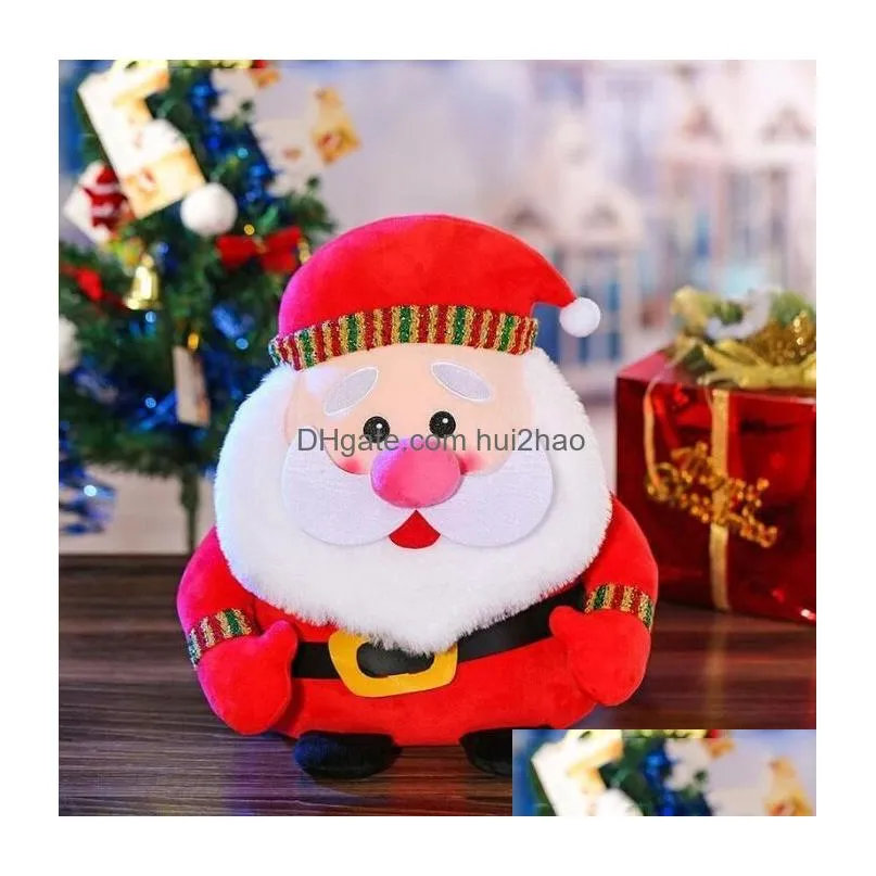 party favor high quality with bells plush elk toy party favor christmas snowman santa claus doll children giving gifts 496