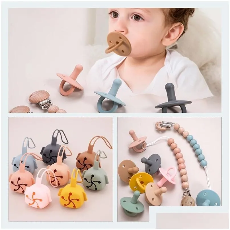 Pacifiers Soft Silicone Baby Essentials Personalized Infant Feeding Pacifier Holder Chain Teat Attachment Children s Products 230915