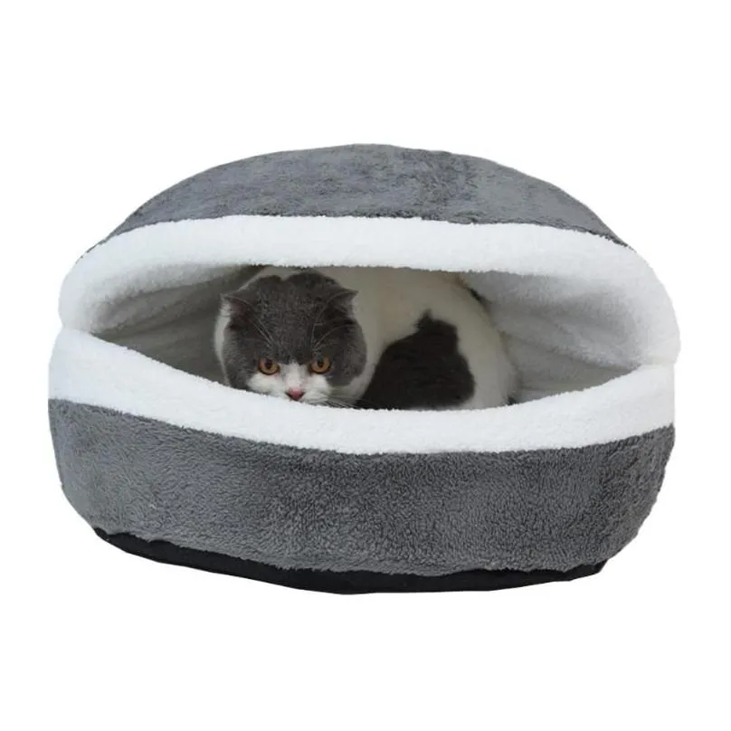 Kennels & Pens 45x35cm Pet Dog Bed Creativity Burger Modeling Cat House Portable Washable Small Teddy Seasons Universal Warm Teacu208l