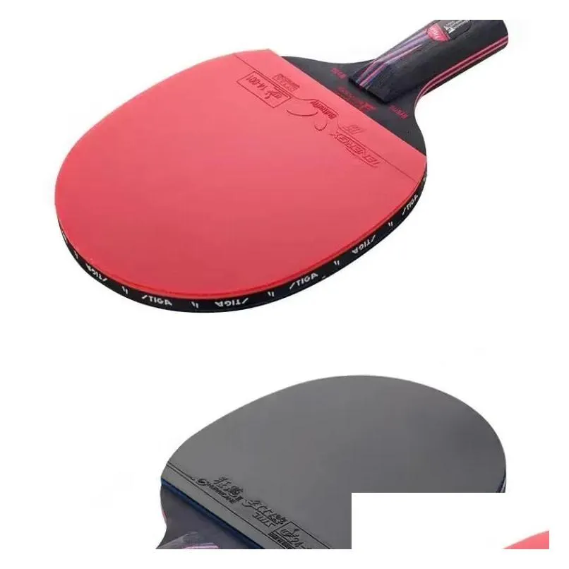 Table Tennis Raquets STIGA 1pcs tennis racket nano carbon ebony 7 metal standard pure wood layers offensive professional 230801