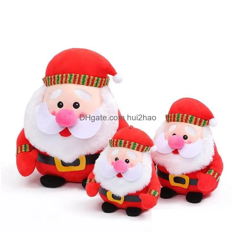 party favor high quality with bells plush elk toy party favor christmas snowman santa claus doll children giving gifts 496