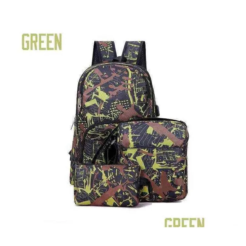 2020 Best out door outdoor bags camouflage travel backpack computer bag Oxford Brake chain middle school student bag many colors