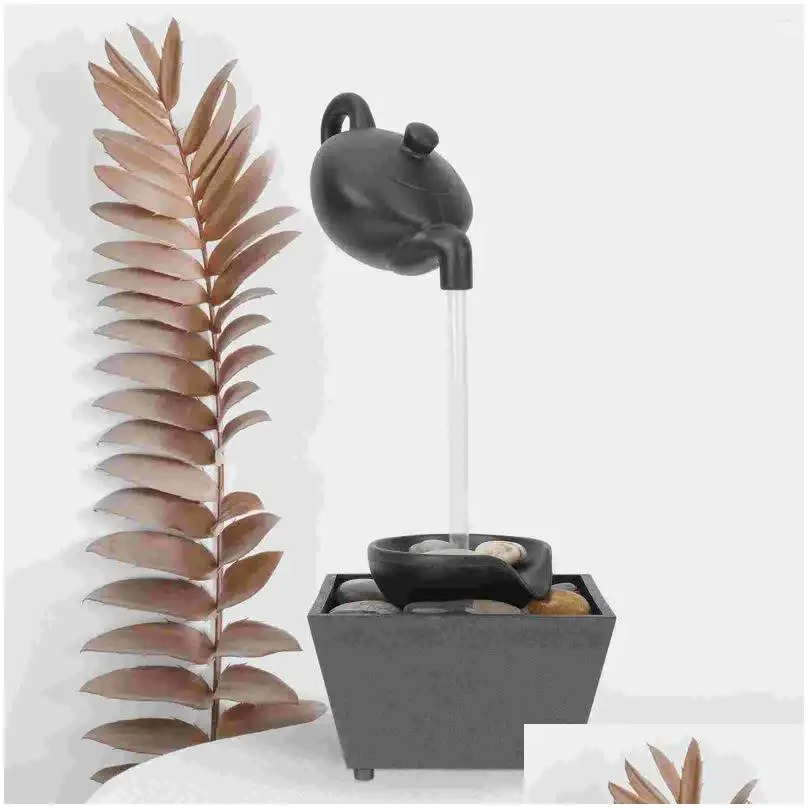 Garden Decorations Waterfall Decoration Running Adornment Fountain Tabletop Ornament Office Zen Desk Electric Indoor