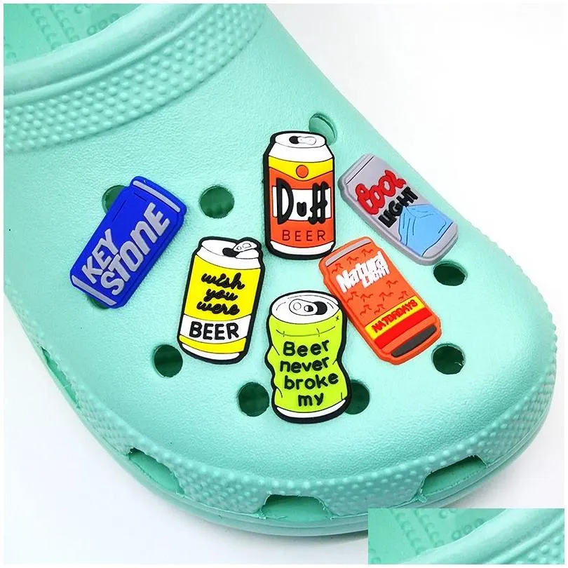 Shoe Parts & Accessories Beer Clog Charms Fashion Love Shoe Accessories For Decorations Pvc Soft Shoes Charm Ornaments Buckles As Part Dhu4O