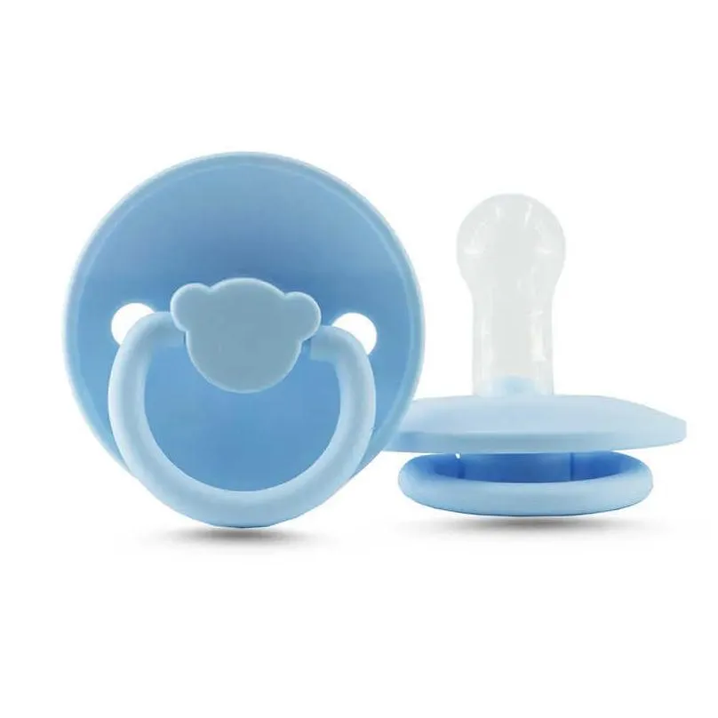 Pacifiers# 100% food grade silicone milk solid color baby high-quality pacifier accessories G220612