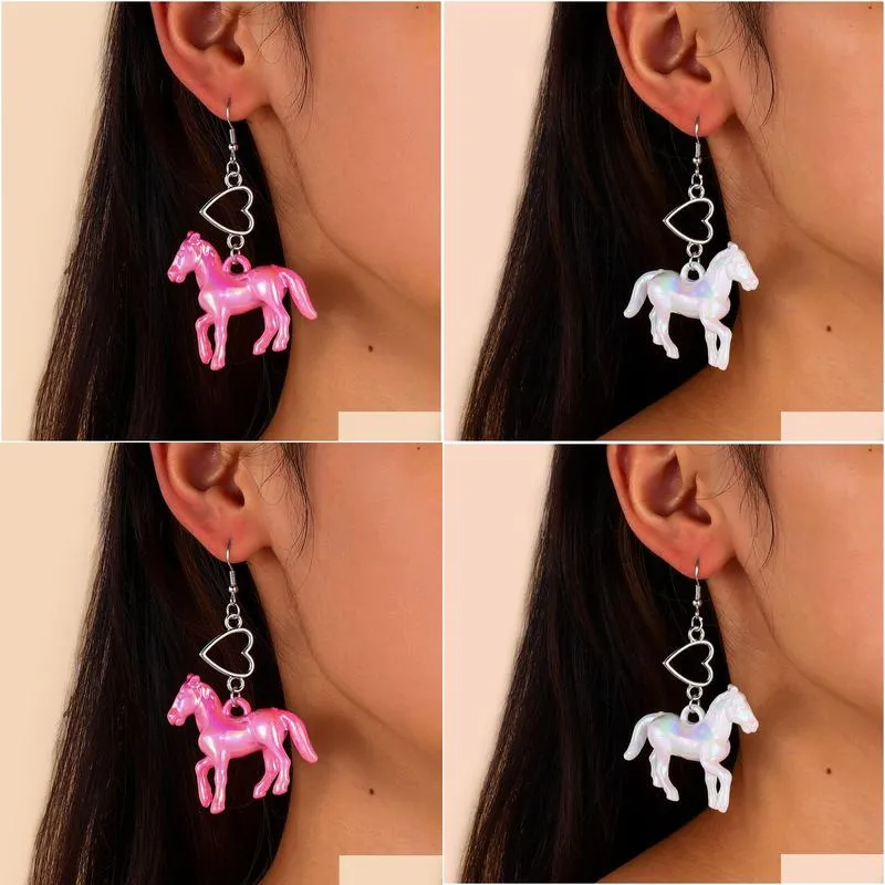 acrylic three-dimensional plastic pony earrings female earrings earrings earrings pendants jewelry decoration