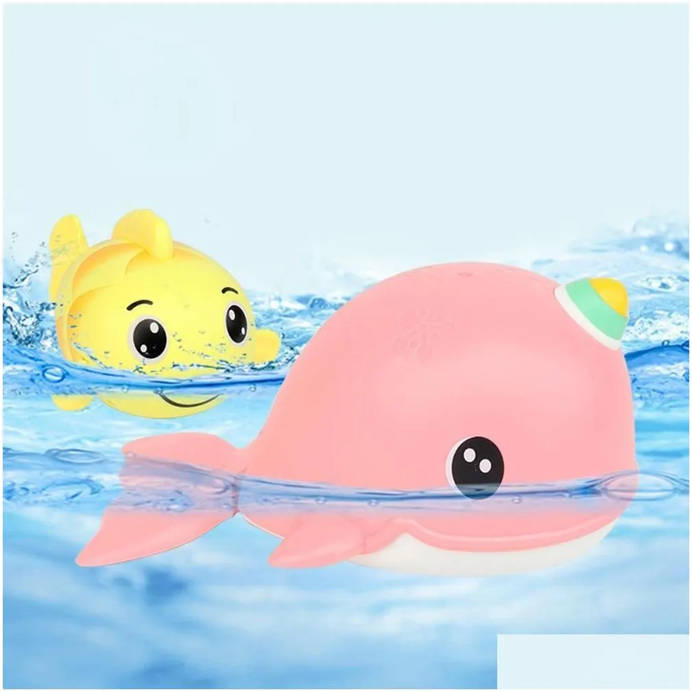 Bath Toys Children`s Whale Car Animal Bath Toy Windmill Toy Summer Swimming Clockwork Toy Boys and Girls Summer Bathroom Toy 230615