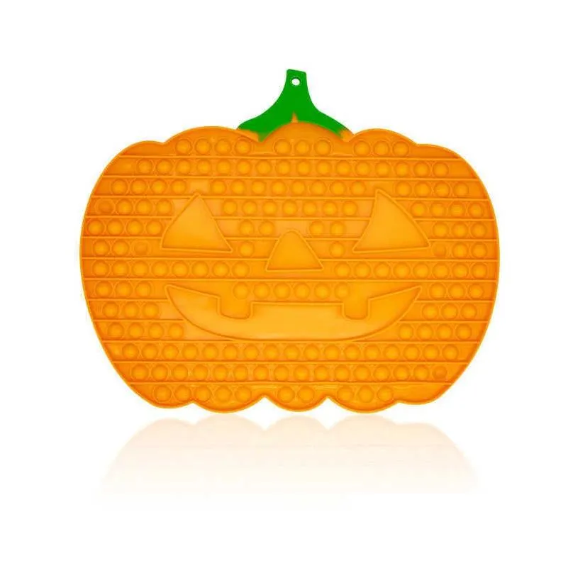 Halloween Pumpkin Shape Pioneer Fidget Toys Keychain Push Desktop Puzzle Sensory Anti Stress Bubbles Board Decompression Toy Pande196k