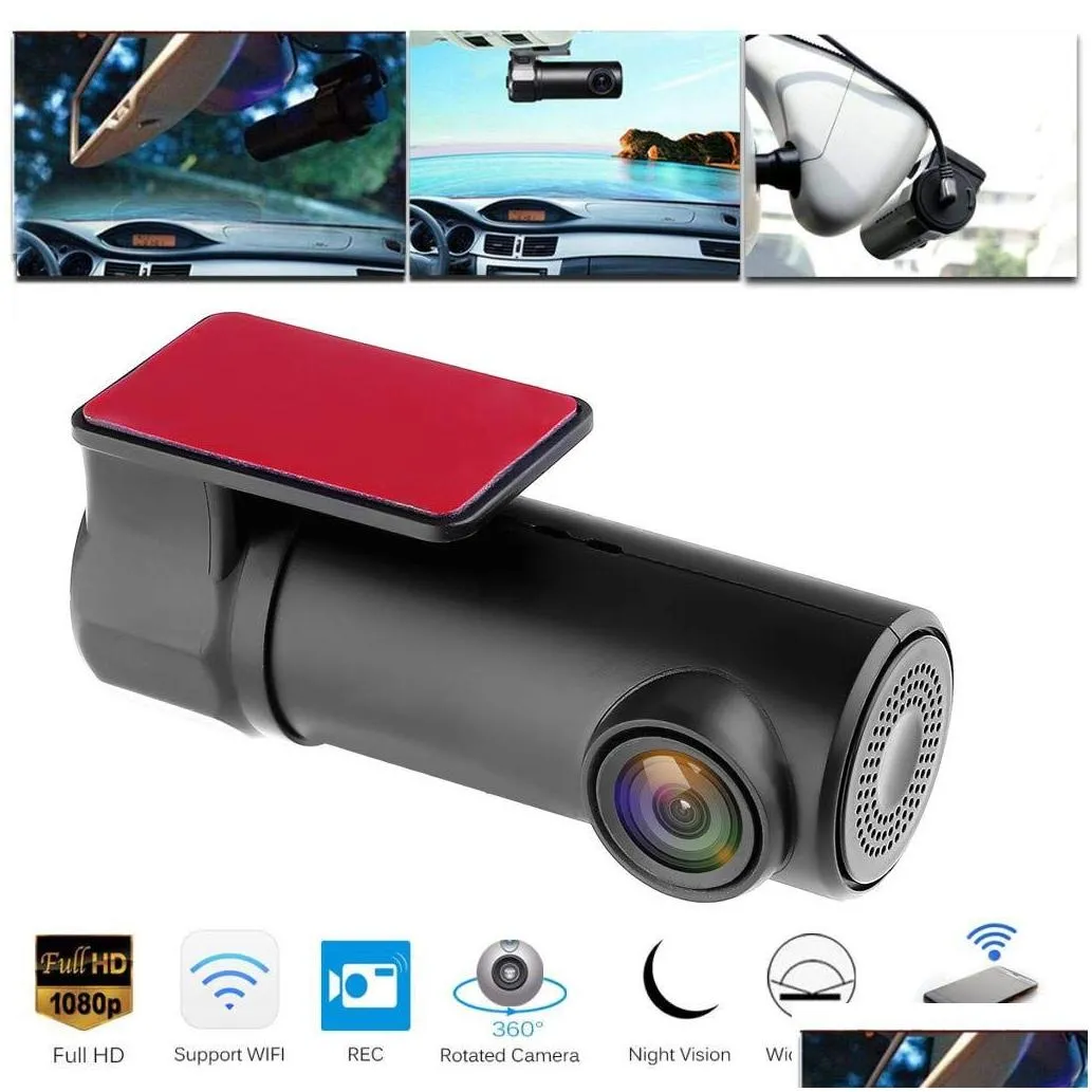 Car Dvrs 1080P Wifi Mini Car Dvr Dash Camera Night Vision Camcorder Driving Video Recorder Cam Rear Digital Registrar Drop Delivery Au Dhykb