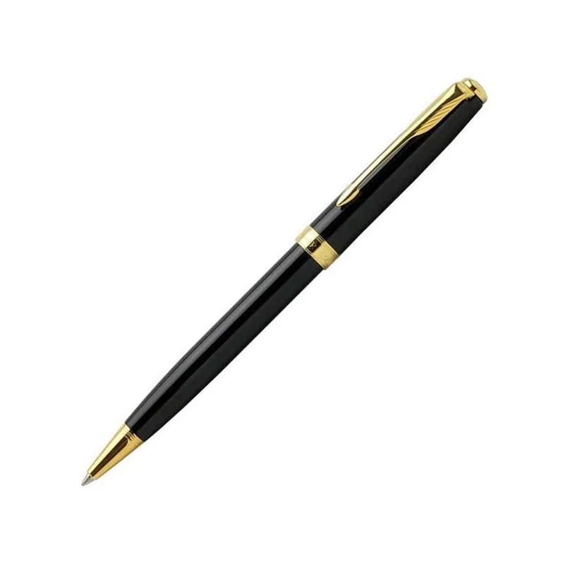 wholesale 3pc office gift sonnet series black golden arrow clip ball point pen