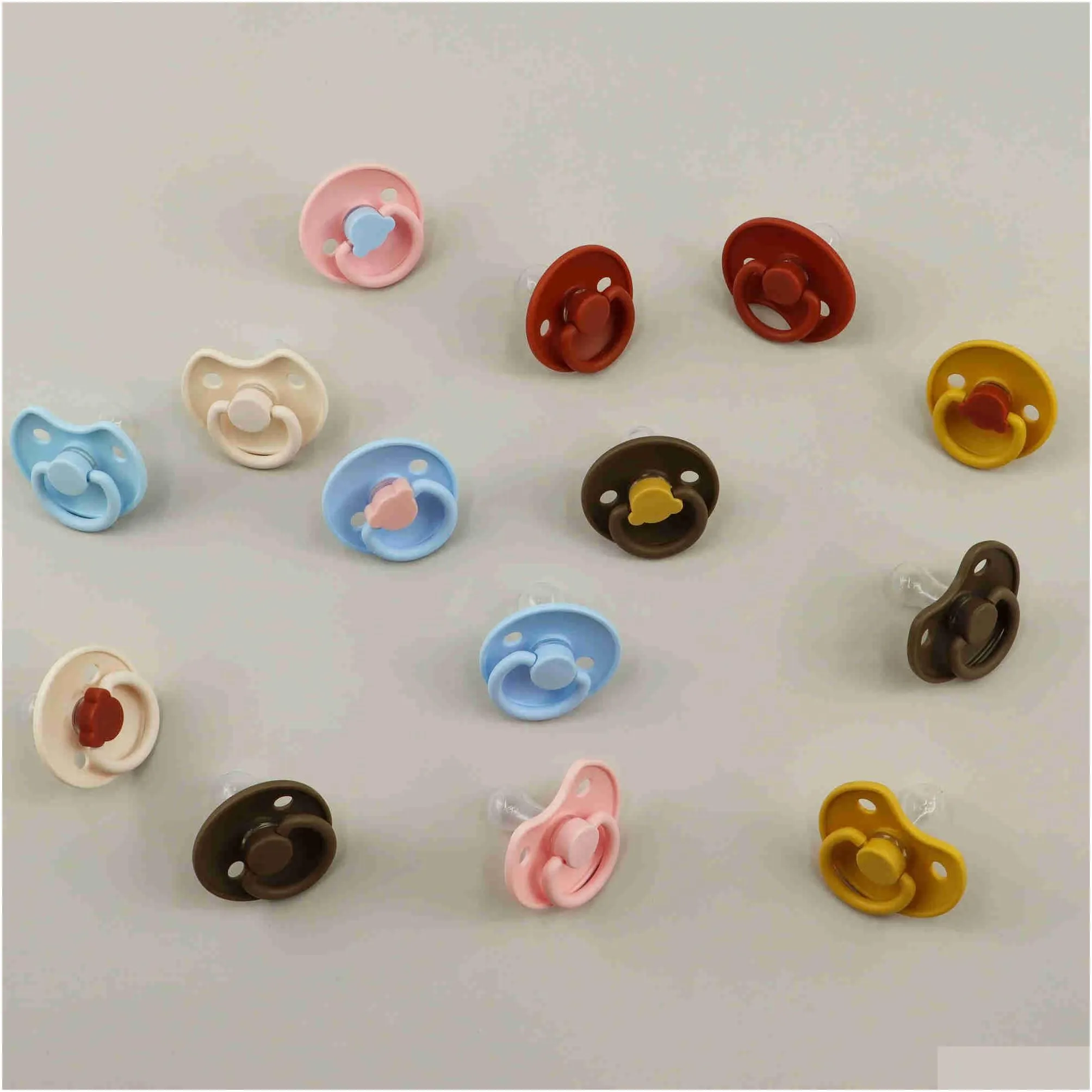 Pacifiers# 100% food grade silicone milk solid color baby high-quality pacifier accessories G220612