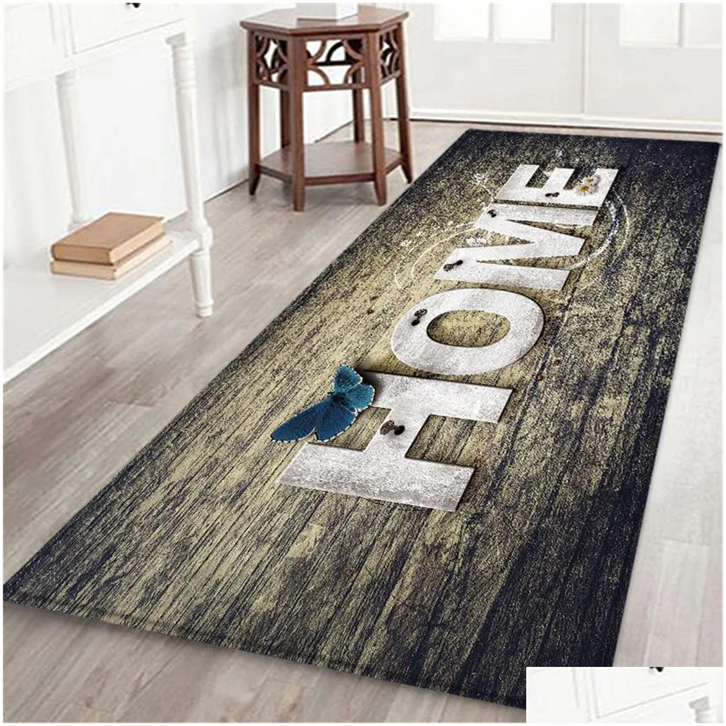 Carpets Bath Mat 60X180 Cm Seascape Print Carpet Hallway Doormat Anti - Slip Absorb Water Kitchen Tapis Salle De Bain G806 200925 Drop Dhy8L