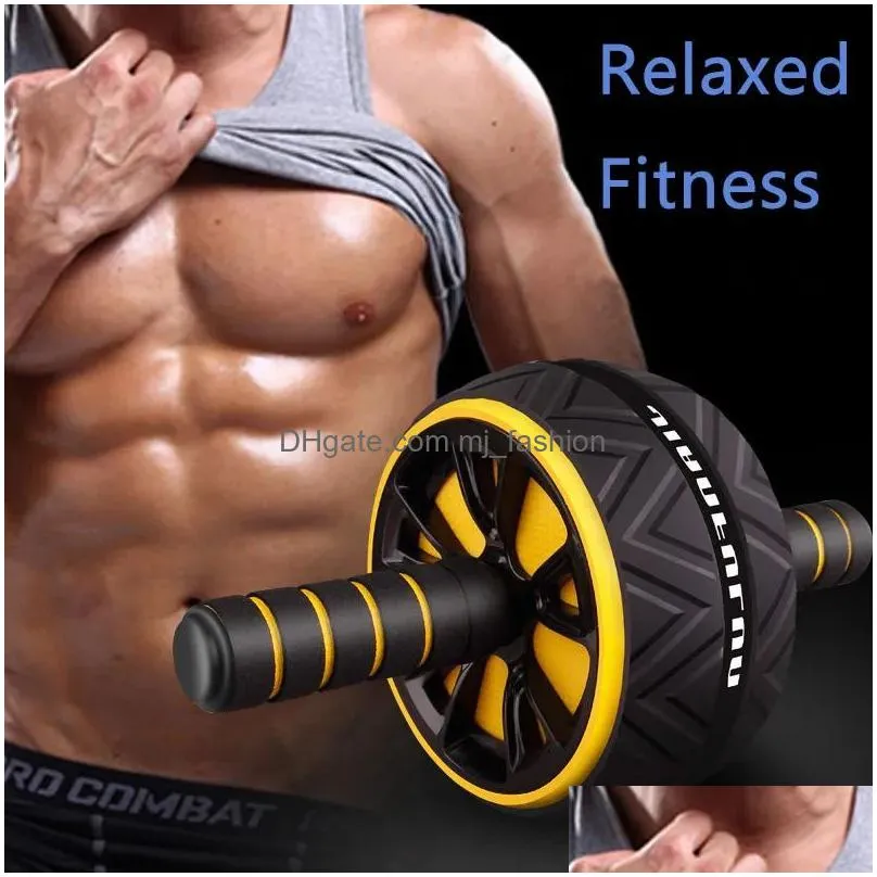 Ab Rollers Ab Rollers Healthy Abdominal Wheel Home Use Quiet Wear-Resistant Exercise Roller Abdominals Reduction Hine Exercises Fitnes Dh0Yg