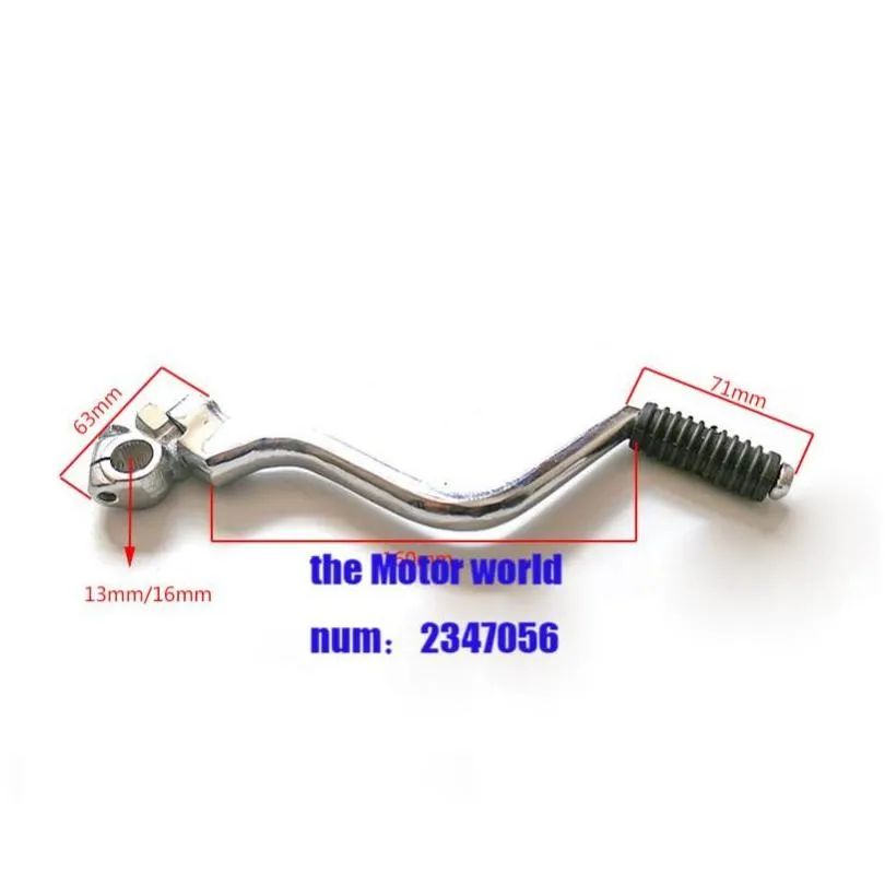 Handlebars 13/16mm Kick Start Starter Lever 110cc 125cc 140cc 150cc 250cc Engine For QJ125 Dirt Bike Motorcycle Parts