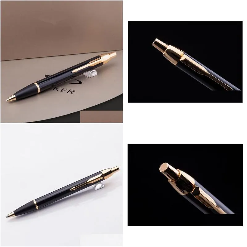 wholesale 2pc business office im series black with golden trim metal ballpoint pen