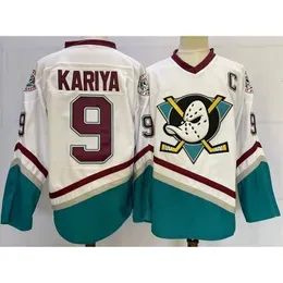 Other Sporting Goods Vintage Hockey Jersey White Mighty Ducks Ice Jerseys 9 Paul Kariya Mens Stitched 231204