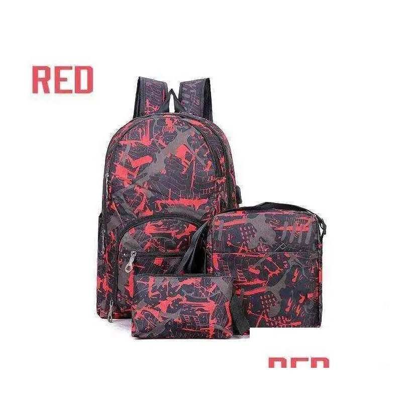 2020 Best out door outdoor bags camouflage travel backpack computer bag Oxford Brake chain middle school student bag many colors