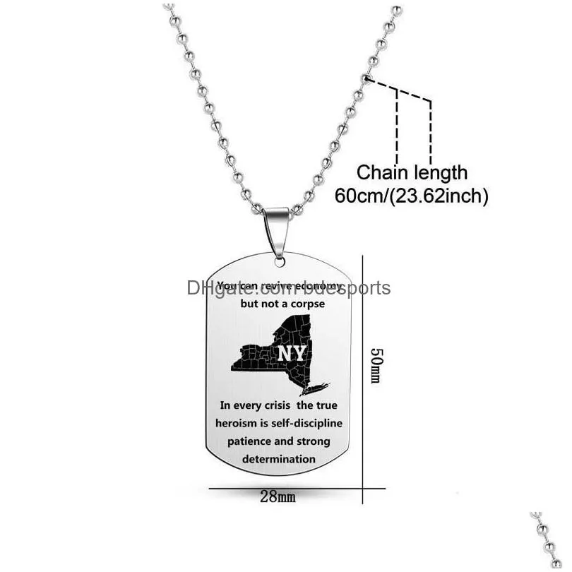Arts And Crafts Us 50 States Map Necklace Crafts Trump Supporter Stainless Steel Tag Drop Delivery Home Garden Arts, Crafts Gifts Dhd4W