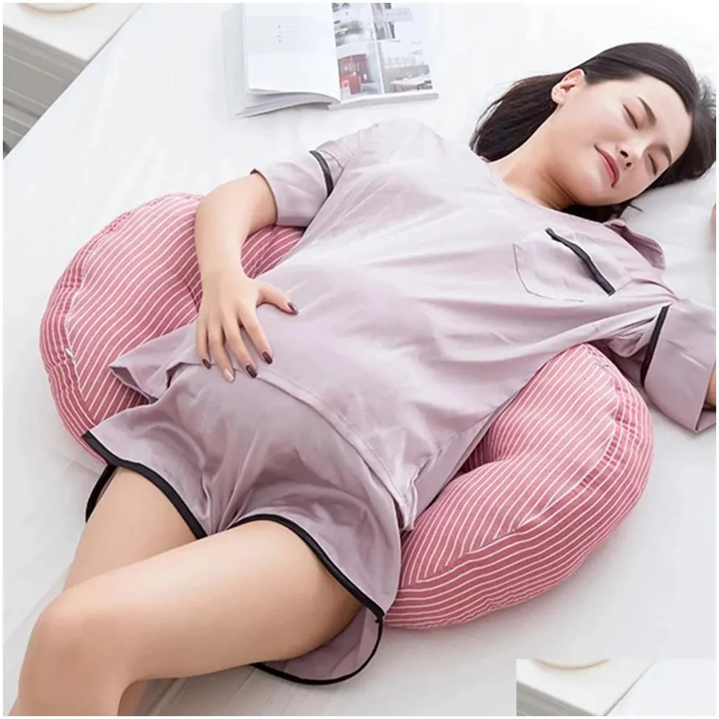 Maternity Pillows Multi-function U Shape Pregnant Women Sleeping Support Pillow Bamboo Fiber Cotton Side Sleepers Pregnancy Body Pillows For Mater