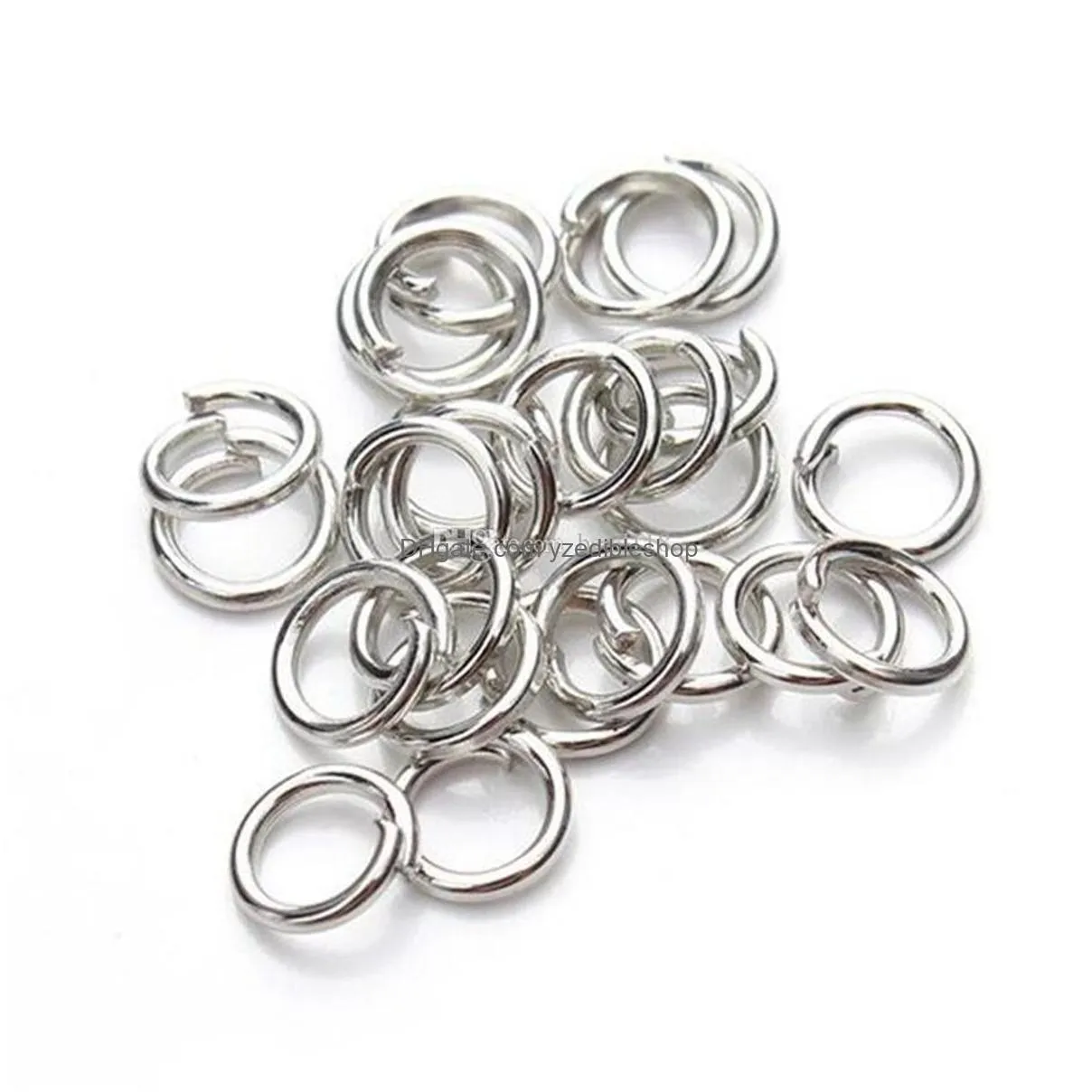 1000pcs jewelery connectors silver plated 5mm jump rings findings diy jewelry253a