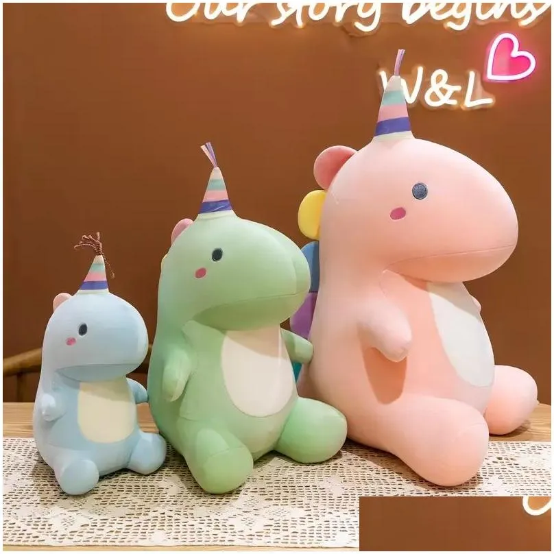 Stuffed & Plush Animals Cute Plush Toy Dinosaur Doll Childrens Dolls Slee Pillow Zm1015 Drop Delivery Toys Gifts Stuffed Animals Plush Dhisp